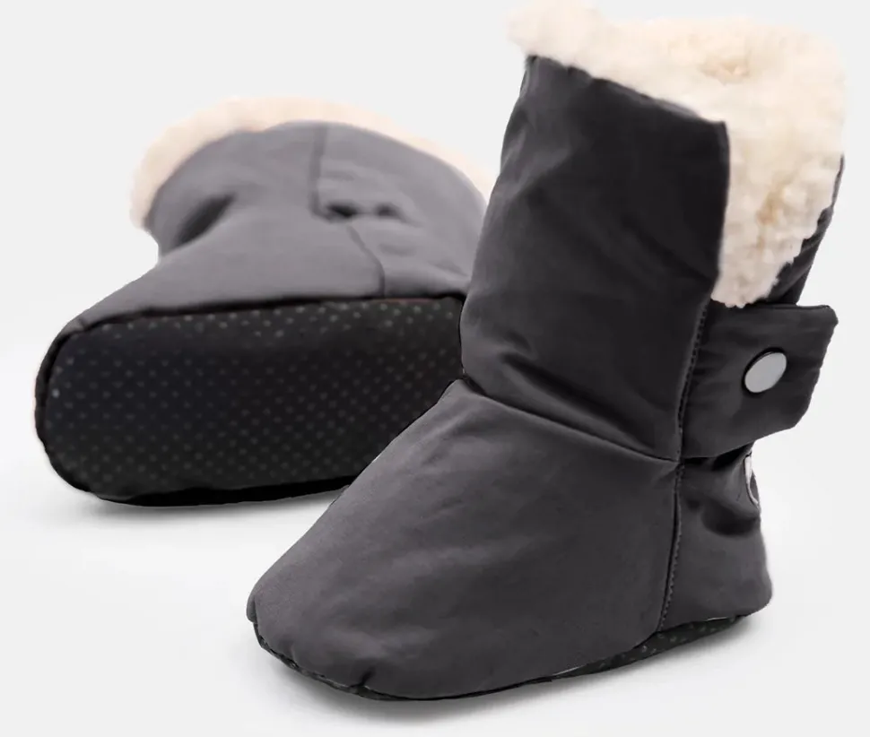 7 A.M. Enfant Baby Booties - Benji - Smokey, 12-24M