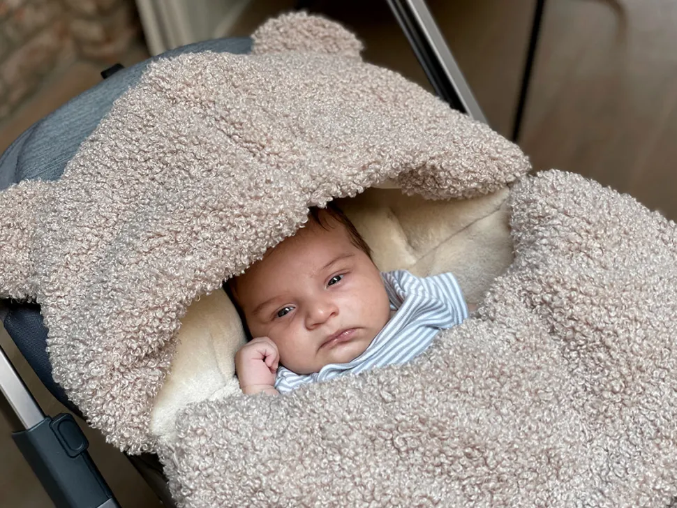 7 A.M. Enfant BebePOD Footmuff - Teddy - Oatmeal Teddy (0-9m)