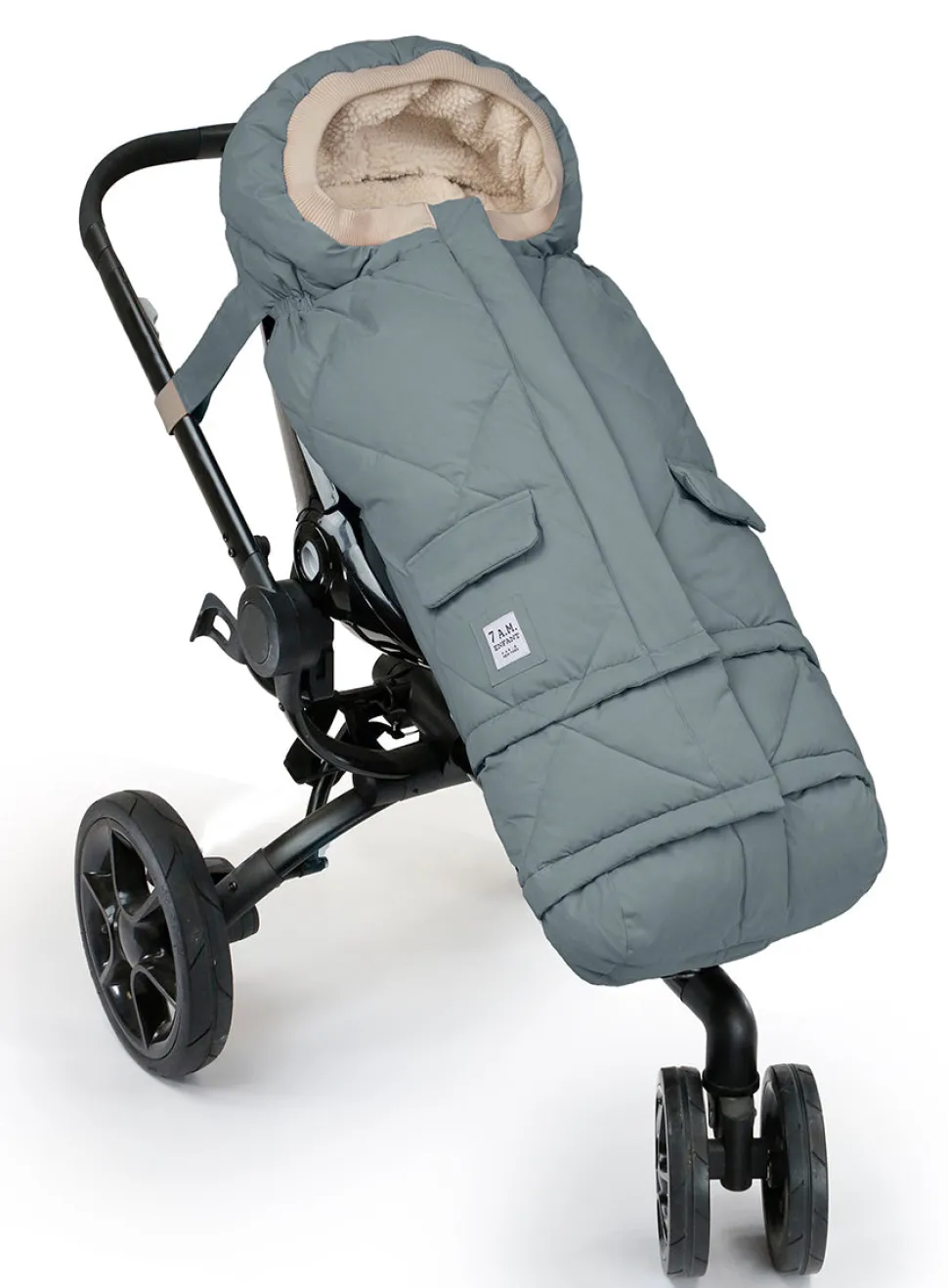 7 A.M. Enfant Blanket 212 Evolution Footmuff - Mirage Blue Quilted