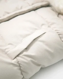 7 A.M. Enfant Blanket 212 Evolution Tundra Footmuff - Heather Beige / White Faux Fur