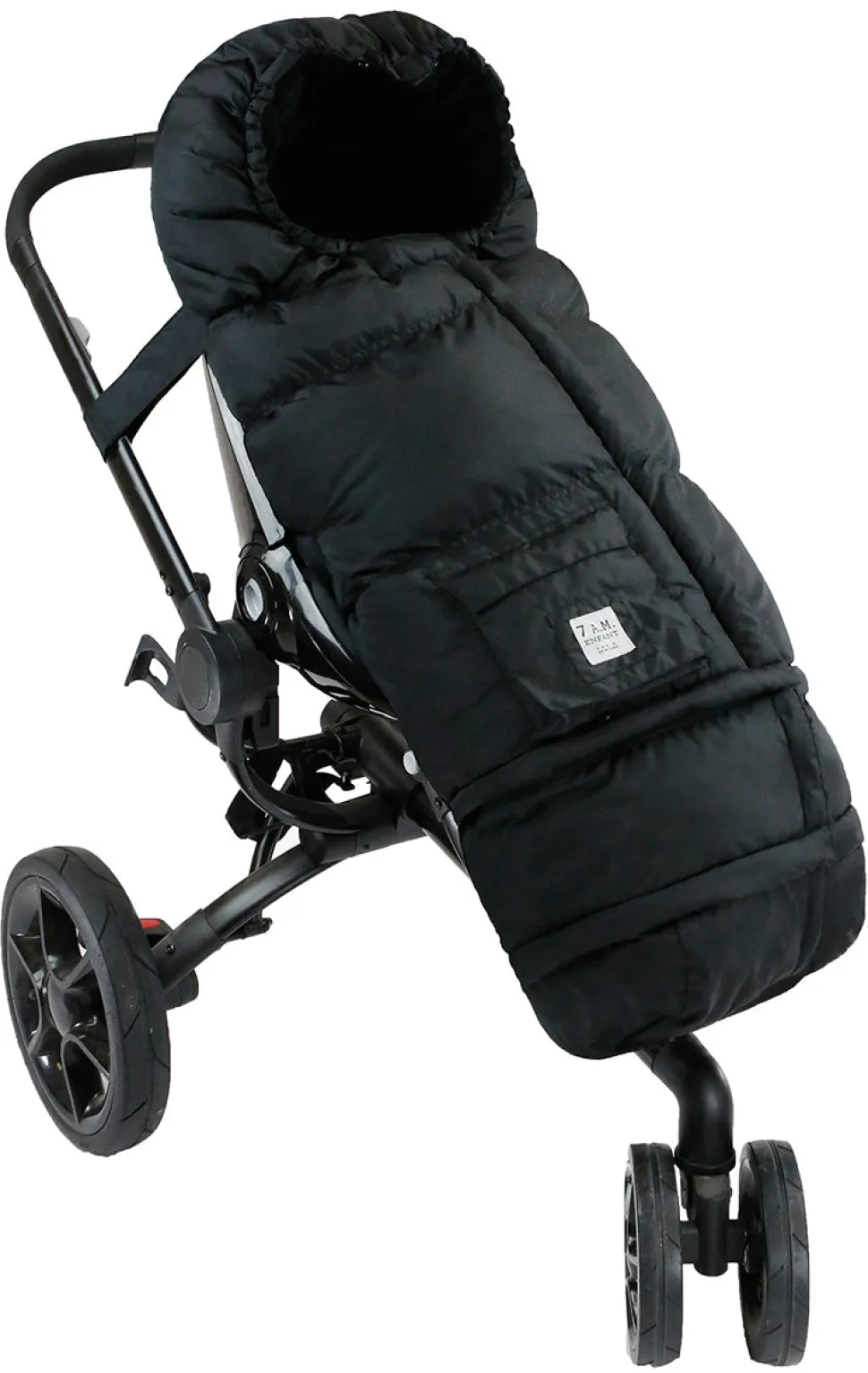 7 A.M. Enfant Blanket 212 Evolution Plush Footmuff - Black Plush