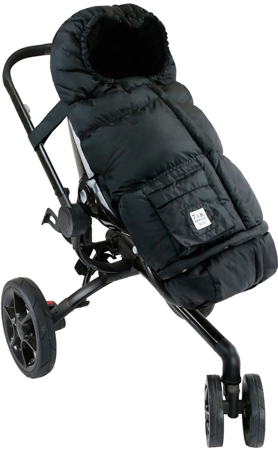 7 A.M. Enfant Blanket 212 Evolution Plush Footmuff - Black Plush