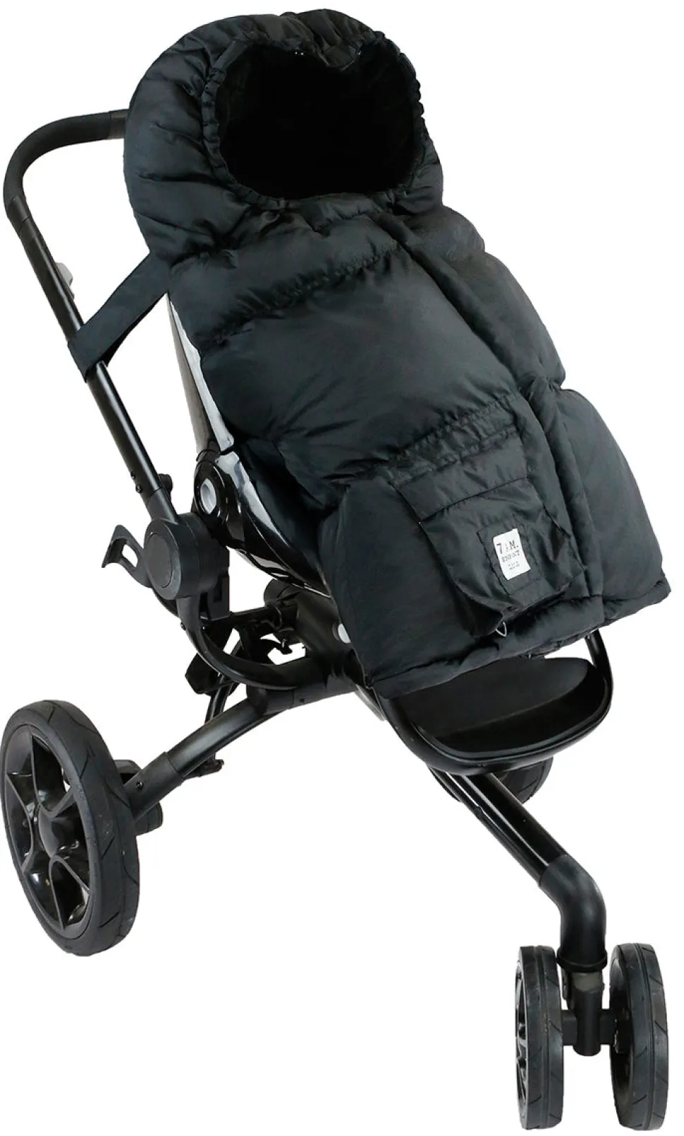 7 A.M. Enfant Blanket 212 Evolution Plush Footmuff - Black Plush