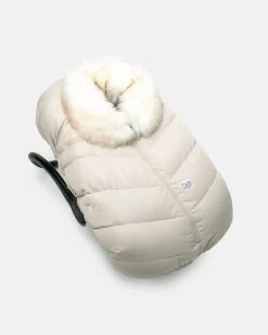 7 A.M. Enfant Car Seat Cocoon Tundra - Heather Beige / White Faux Fur