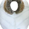 7 A.M. Enfant Cocoon Car Seat Cover - White Faux Fur