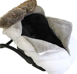 7 A.M. Enfant Cocoon Car Seat Cover - White Faux Fur