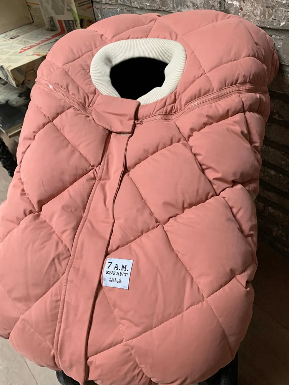 7 A.M. Enfant Cocoon Car Seat Cover - Benji - Rose Dawn Quilted