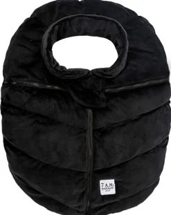 7 A.M. Enfant Cocoon Car Seat Cover - Black Velour