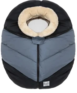 7 A.M. Enfant Cocoon Car Seat Cover - Black / Ash Blue