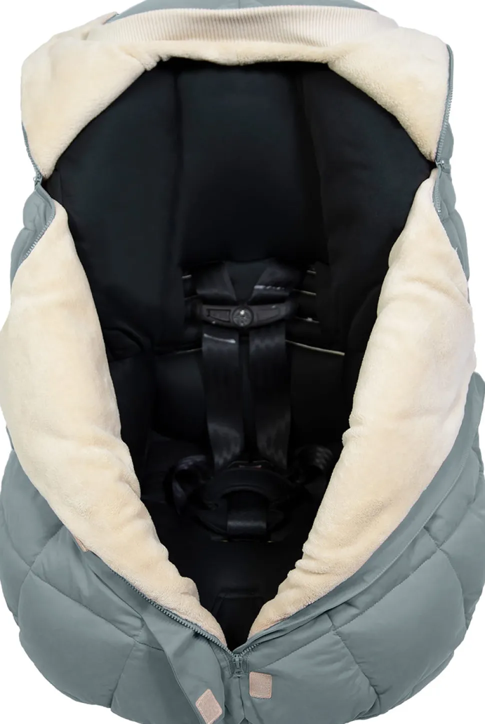 7 A.M. Enfant Cocoon Car Seat Cover - Benji - Mirage Blue Quilted