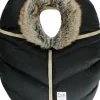 7 A.M. Enfant Cocoon Car Seat Cover - Black Faux Fur