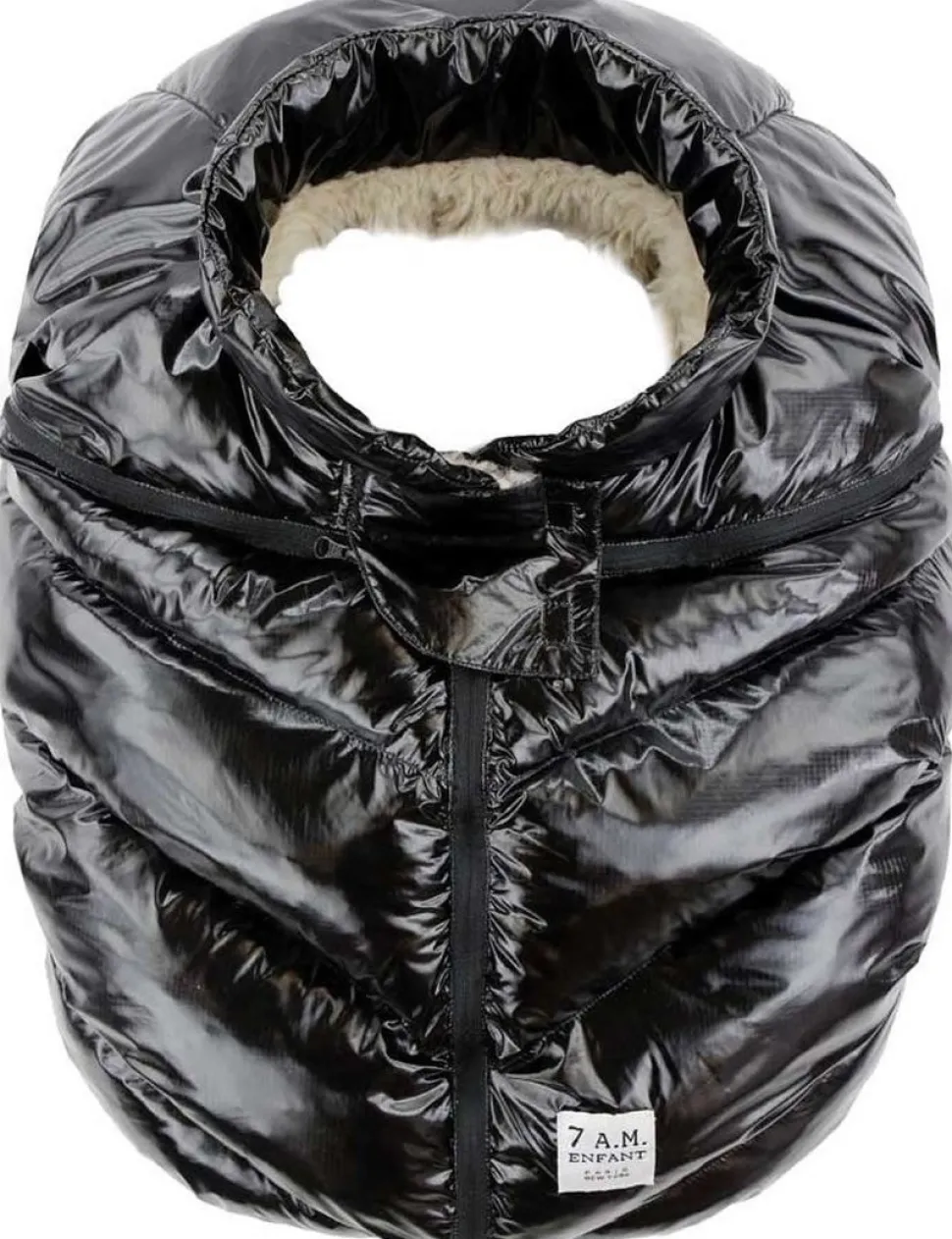 7 A.M. Enfant Cocoon Car Seat Cover - Black Polar
