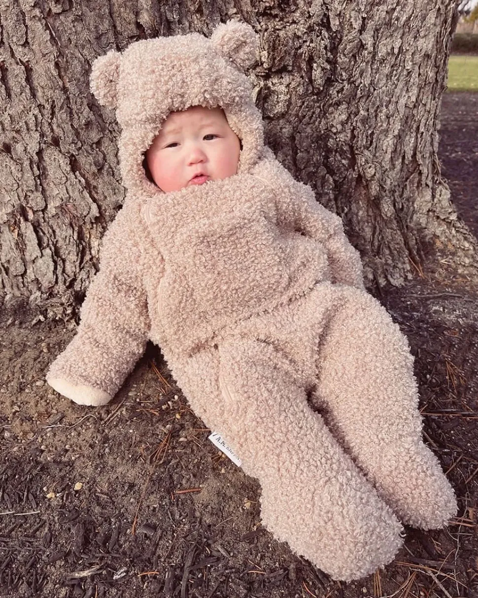 7 A.M. Enfant Jumpsuit - Teddy - Oatmeal (3-6M)
