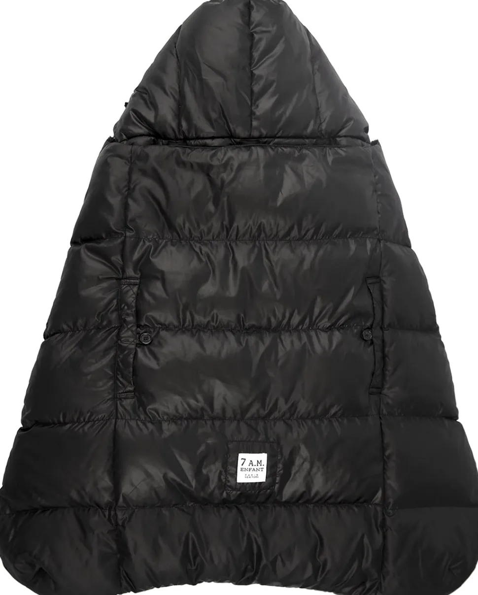 7 A.M. Enfant K Poncho Carrier Cover Heavyweight - Black (0-3T)