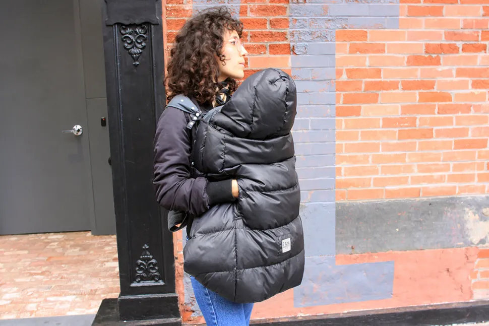 7 A.M. Enfant K Poncho Carrier Cover Heavyweight - Black (0-3T)