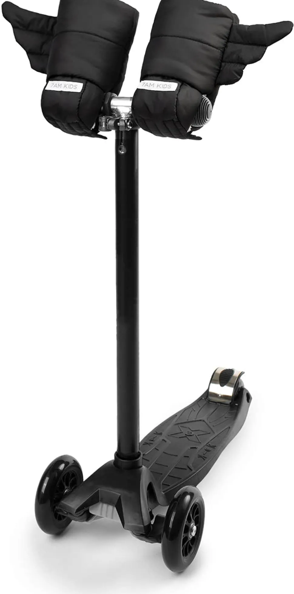 7 A.M. Enfant KIDS Warmmuffs - Wings - Black (2T-4T)