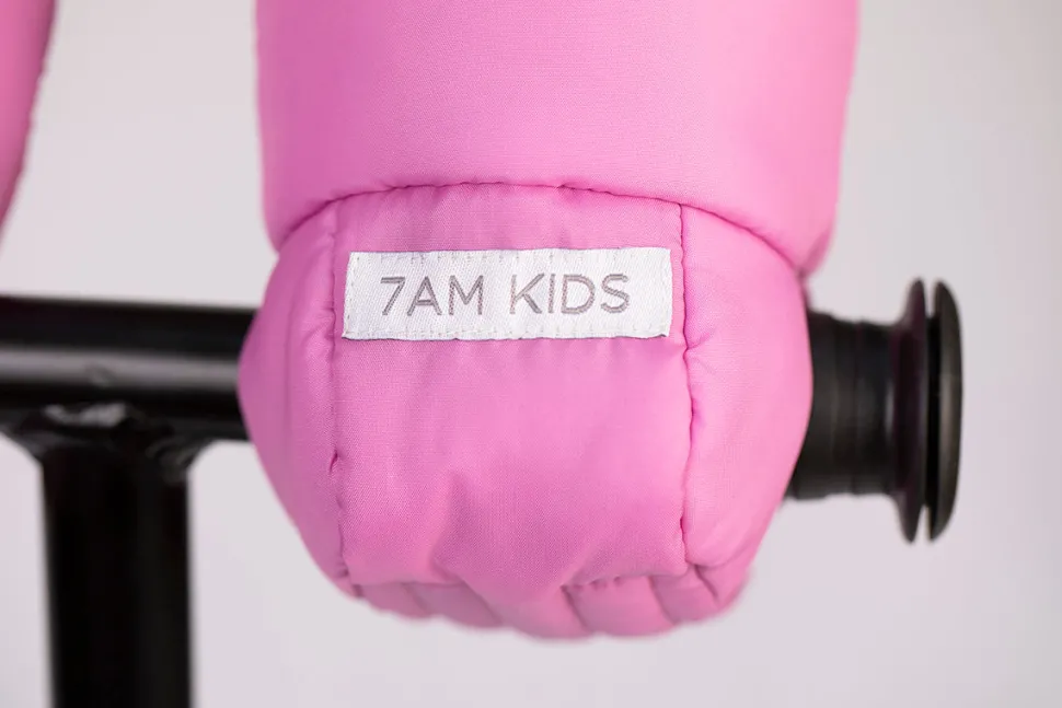 7 A.M. Enfant KIDS Warmmuffs - Bows - Hot Pink (2T-4T)