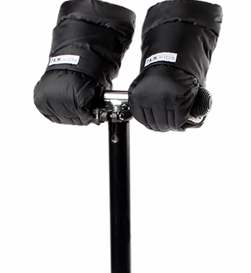 7 A.M. Enfant Kids Warmmuffs, Large - Black