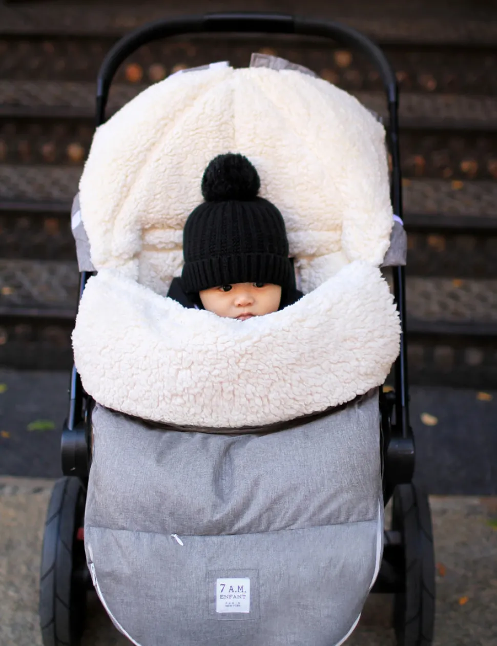 7 A.M. Enfant LambPOD Footmuff, Medium/Large (18M-3T) - Heather Grey