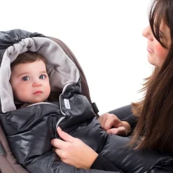 7 A.M. Enfant Nido Quilted Wrap, Small - Black