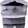 7 A.M. Enfant Plushpod Footmuff - Tundra - Heather Grey Dark - Arctic Faux Fur (0-18m)
