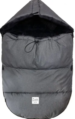 7 A.M. Enfant Plushpod Footmuff - Tundra - Heather Grey Dark - Arctic Faux Fur (0-18m)