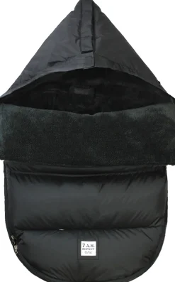7 A.M. Enfant POD Footmuff, Medium/Large (18M-3T) - Black Plush