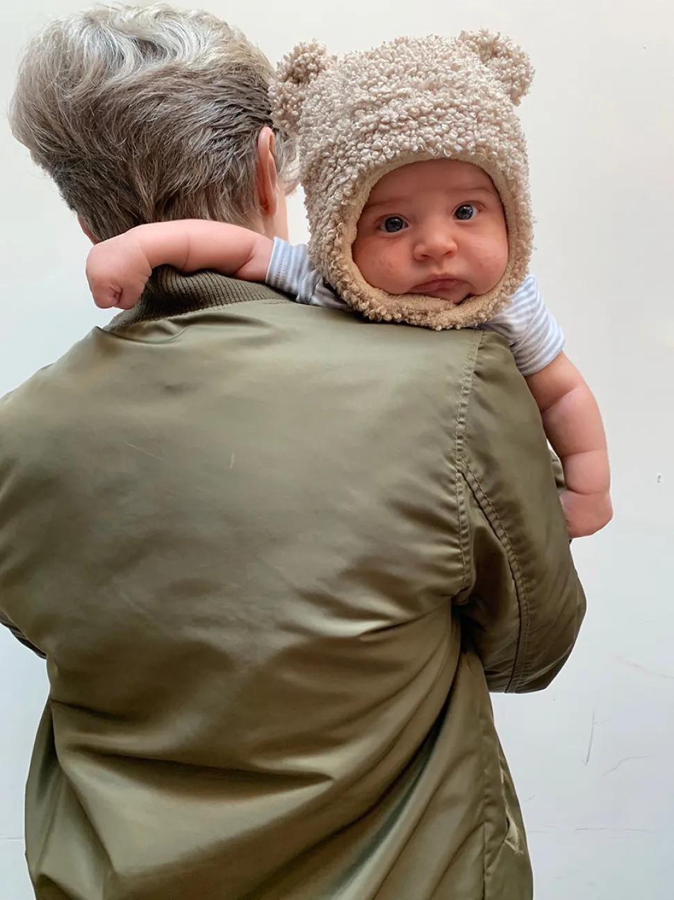 7 A.M. Enfant The Cub Mitten & Hat Set - Teddy - Oatmeal Teddy (6-12m)