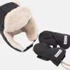 7 A.M. Enfant The Cub Mitten & Hat Set - Benji - Smokey (12-18M)