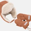 7 A.M. Enfant The Cub Mitten & Hat Set - Benji - Spice (6-12M)