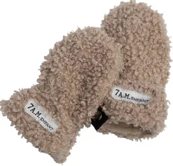 7 A.M. Enfant The Cub Mitten & Hat Set - Teddy - Oatmeal Teddy (0-6m)