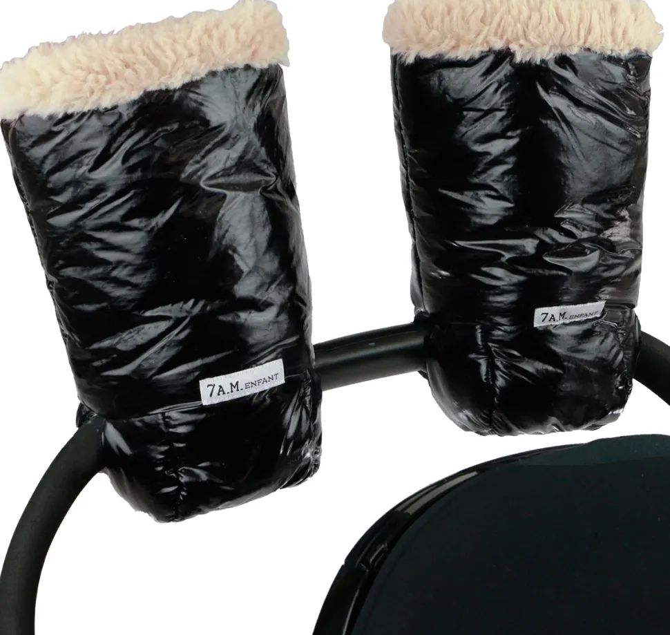 7 A.M. Enfant Warmmuffs - Black Polar
