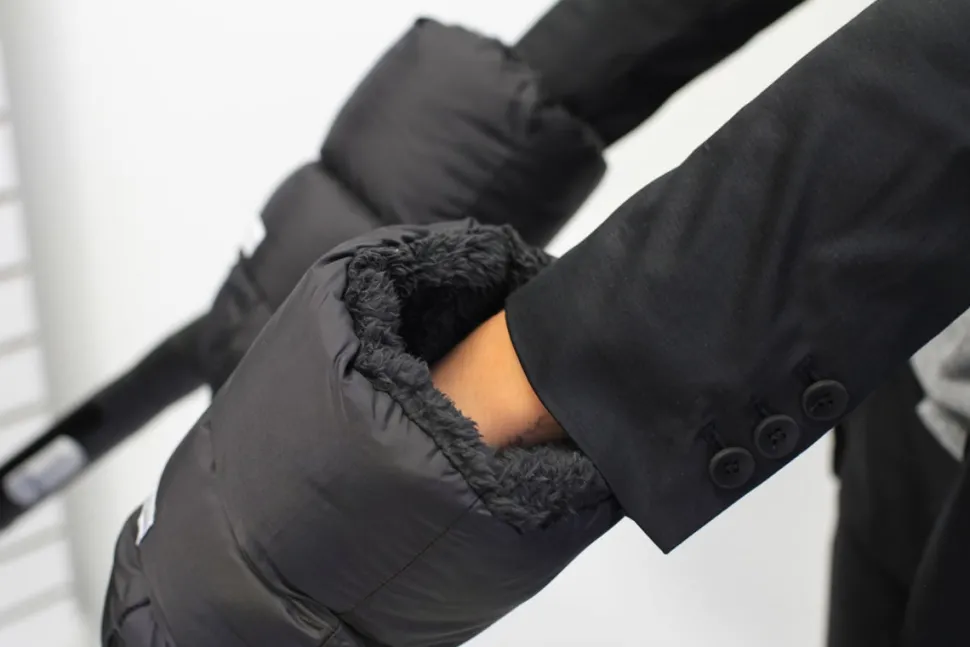 7 A.M. Enfant Warmmuffs - Black Plush