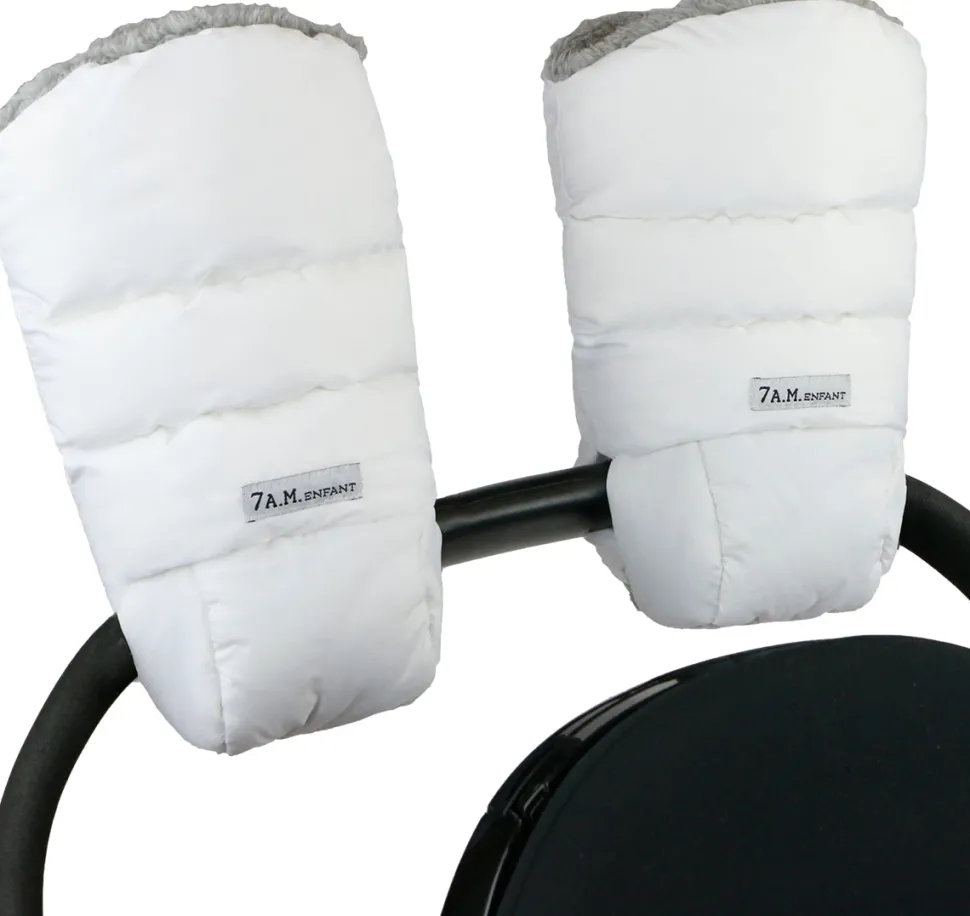 7 A.M. Enfant Warmmuffs - White Plush