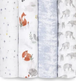 Aden + Anais Classic Swaddle Wraps, 4 Pack - Naturally