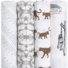 Aden + Anais Classic Swaddle Wraps, 4 Pack - Hear Me Roar