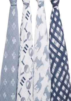 Aden + Anais Classic Swaddle Wraps, 4 Pack - Waverly