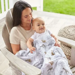 Aden + Anais Classic Swaddle Wraps, 4 Pack - Jungle