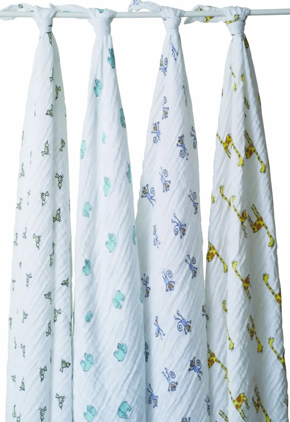 Aden + Anais Classic Swaddle Wraps, 4 Pack - Jungle Jam