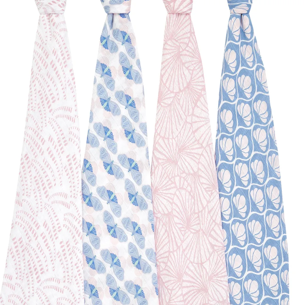 Aden + Anais Classic Swaddle Wraps, 4 Pack - Deco