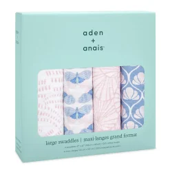 Aden + Anais Classic Swaddle Wraps, 4 Pack - Deco