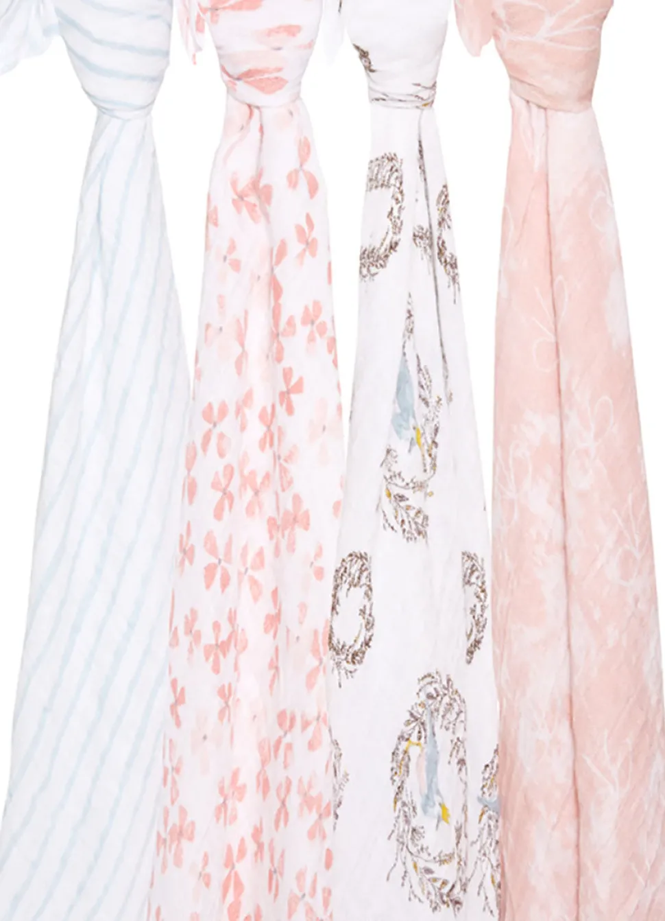 Aden + Anais Classic Swaddle Wraps, 4 Pack - Birdsong