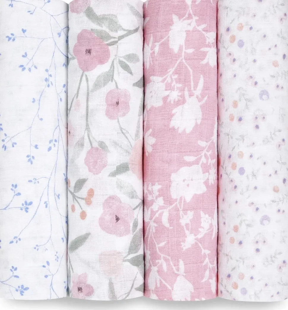 Aden + Anais Classic Swaddle Wraps, 4 Pack - Ma Fleur