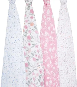 Aden + Anais Classic Swaddle Wraps, 4 Pack - Ma Fleur