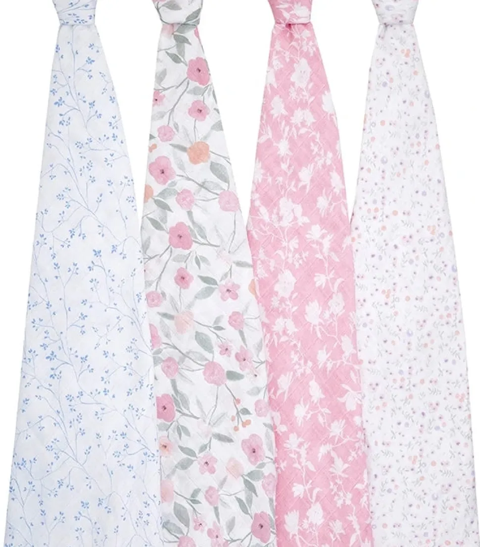 Aden + Anais Classic Swaddle Wraps, 4 Pack - Ma Fleur
