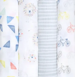 Aden + Anais Classic Swaddle Wraps, 4 Pack - Leader of the Pack