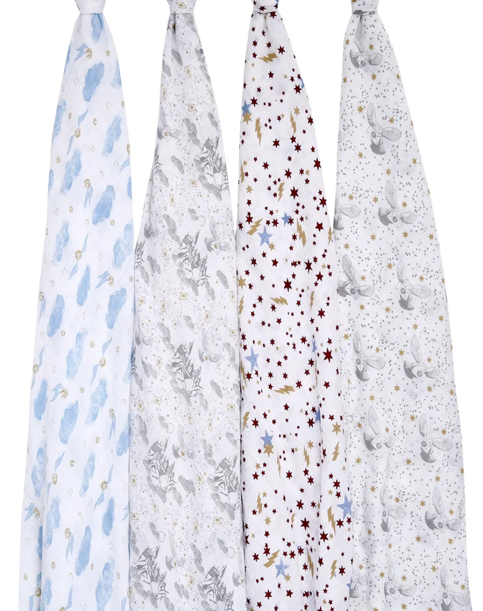 Aden + Anais Classic Swaddle Wraps, 4 Pack - Harry Potter Iconic