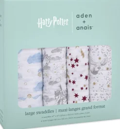 Aden + Anais Classic Swaddle Wraps, 4 Pack - Harry Potter Iconic