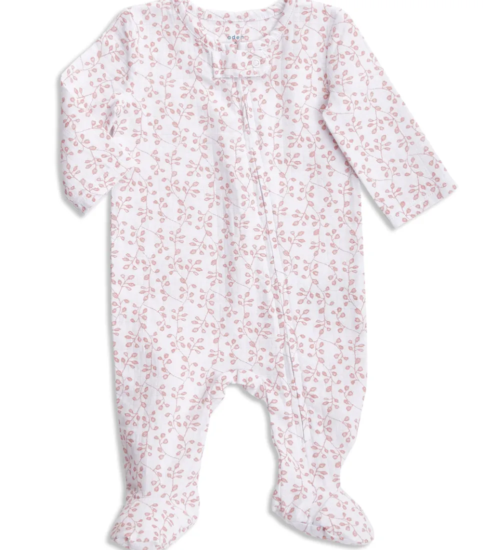 Aden + Anais Long Sleeve Zipper One-Piece - Vines (3-6 Months)