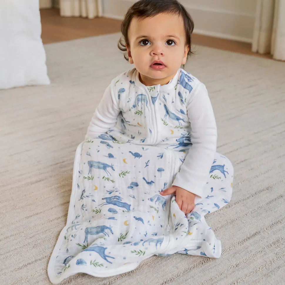 Aden + Anais Organic Cotton Sleeping Bag - Outdoors Sleepy Forest (0-6 months)